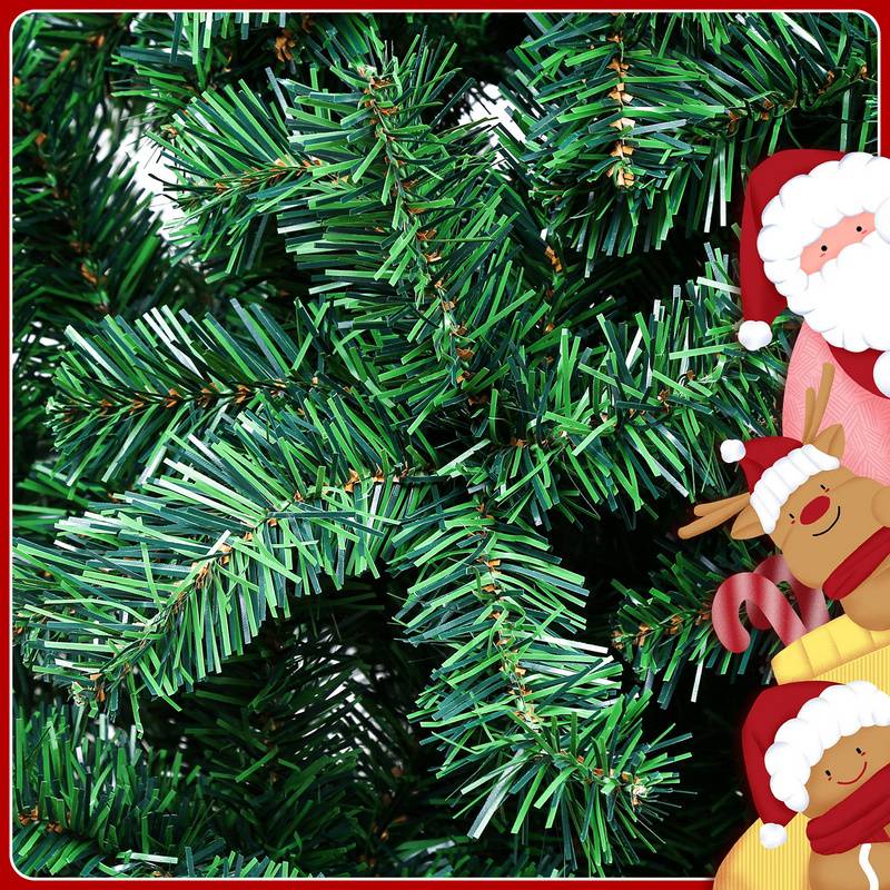 Künstlicher Weihnachtsbaum 150cm Tannenbaum Christbaum Kunstbaum Dekobaum mit Baumständer Weihnachtsdeko Grün PVC
