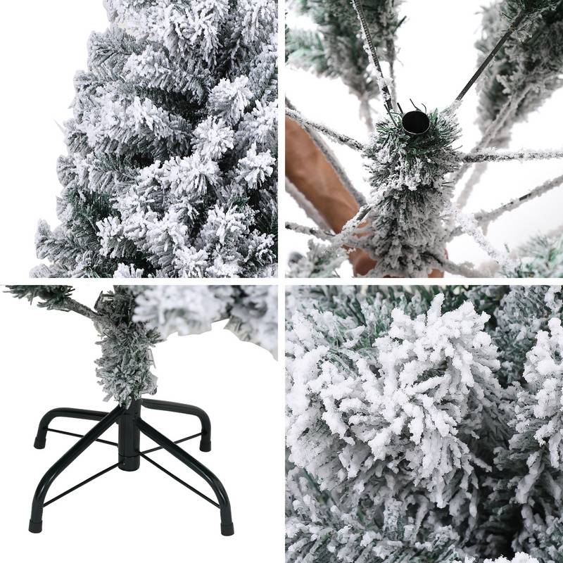 180cm Künstlicher Weihnachtsbaum Tannenbaum Weiß Schneeflocken für Weihnachten-Dekoration