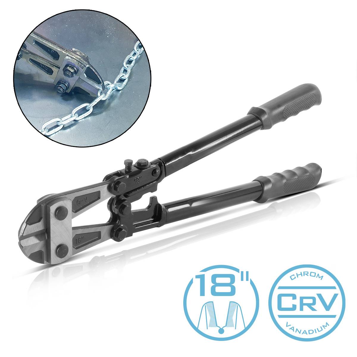 STAHLWERK Bolzenschneider 18“ Chrom-Vanadium Profi-Bolzenschere, Stahlschneider