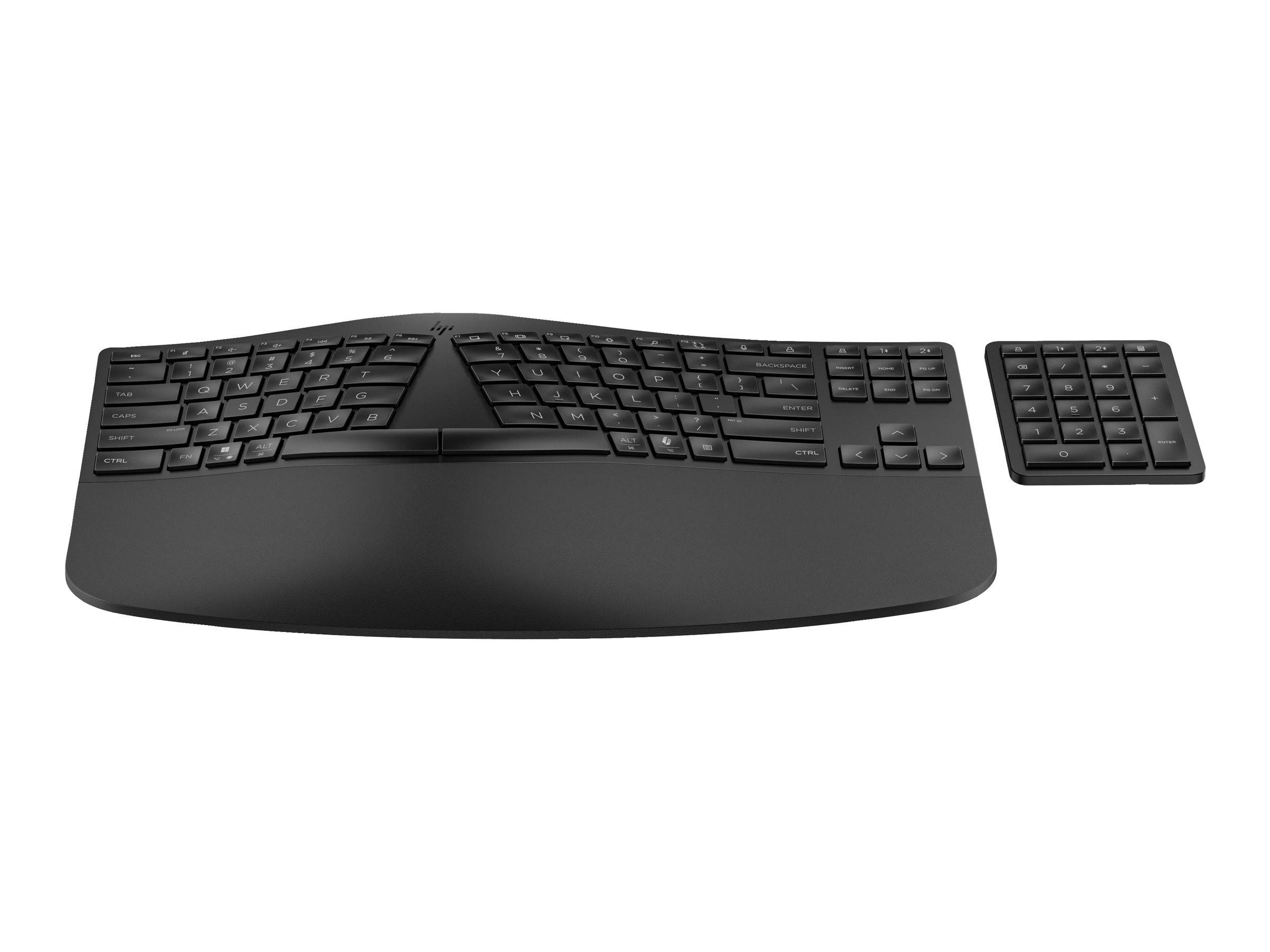 HP 960 - Tastatur-und-Tastenfeld-Set - kompakte Größe, 2-Zonen-Layout, separater Ziffernblock, kurzer Tastenhub, Multi-D