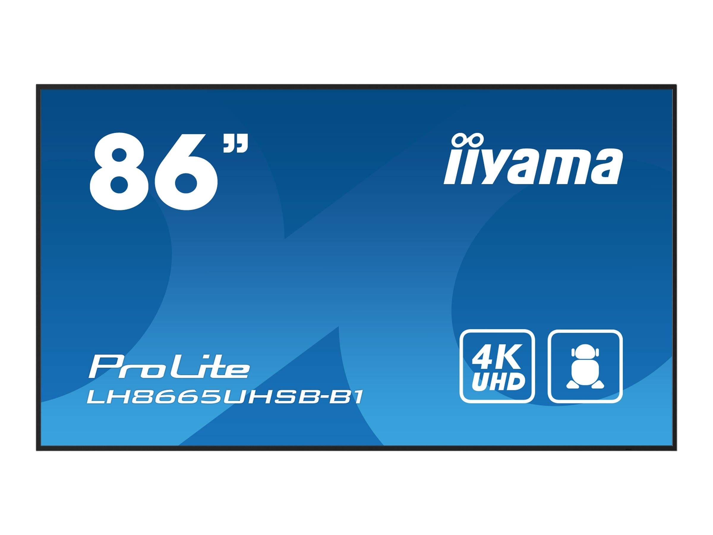 iiyama ProLite LH8665UHSB-B1 - 218 cm (86"") Diagonalklasse LCD-Display mit LED-Hintergrundbeleuchtung - Digital Signage