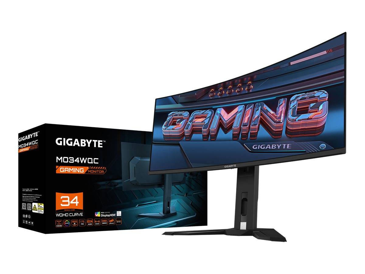 Gigabyte MO34WQC - OLED-Monitor - Gaming - gebogen - 86.4 cm (34"")