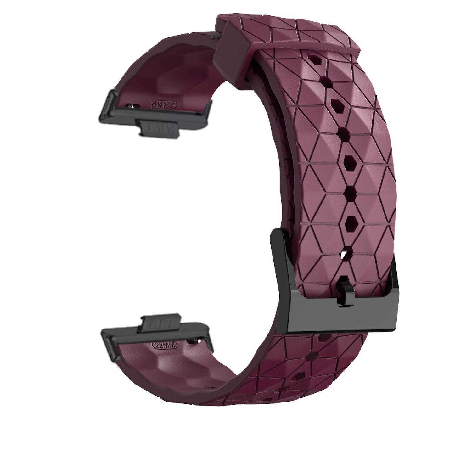Für Huawei Watch Fit 3 Silikon Fußball Design Ersatz Arm Band Weinrot