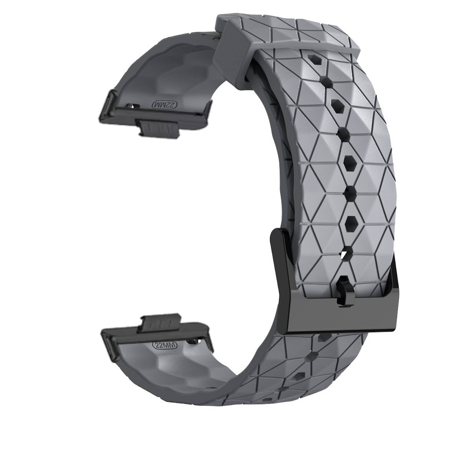 Für Huawei Watch Fit 3 Silikon Fußball Design Ersatz Arm Band Grau