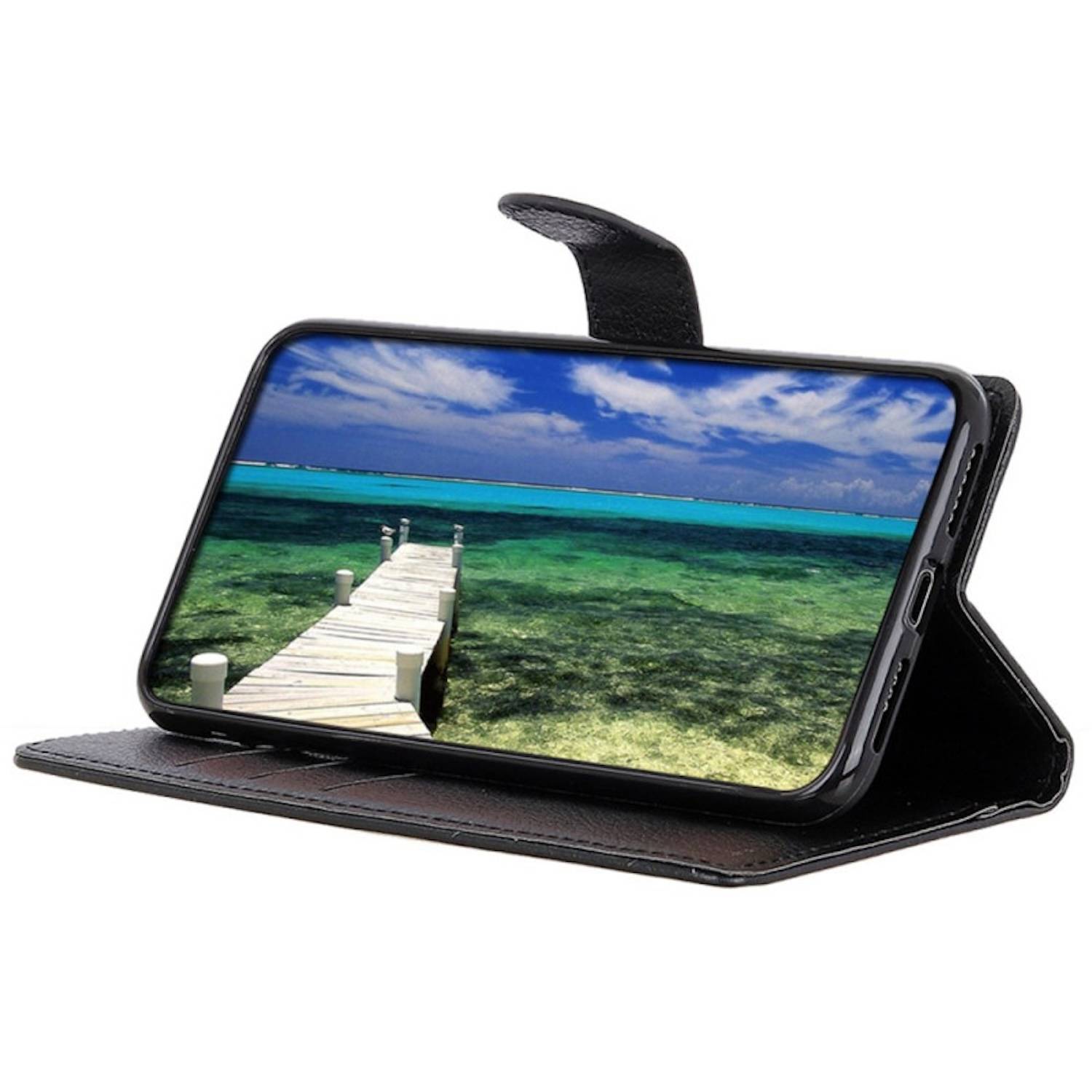 Für Google Pixel 9 Pro XL Kunst Leder Book Wallet Tasche + Hart Glas
