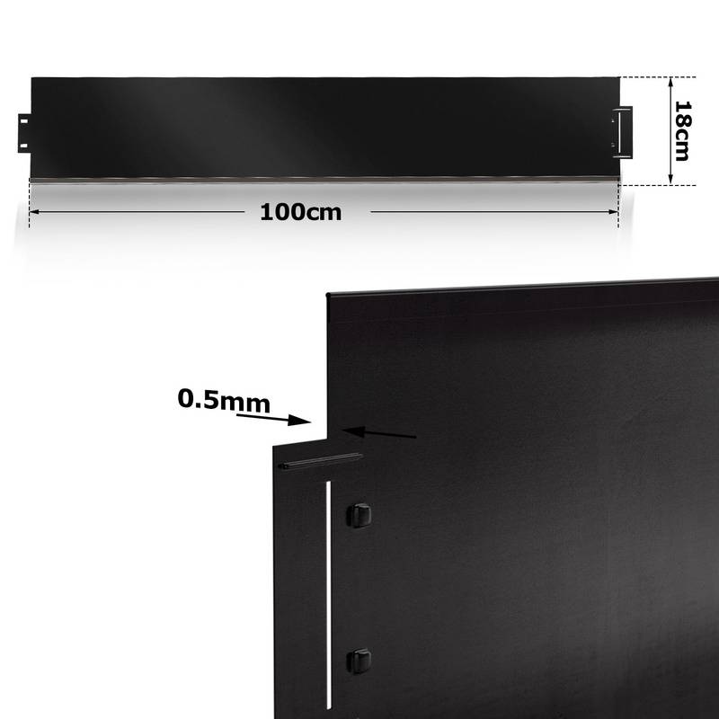 Rasenkante Metall 100 x 18 cm 40m Beeteinfassung Mähkante Verzinkt Wegbegrenzung Beetumrandung Palisade Schwarz