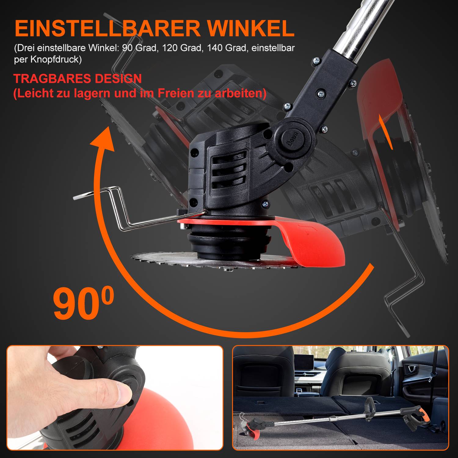 Rasentrimmer Elektro Freischneider mit 2x 21V 1500ma Ladegerät Akku 18 krpm