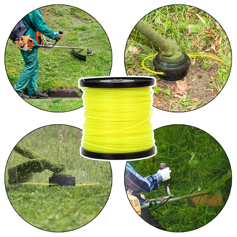 Mähfaden Nylon 3mm 100M 6-skant Faden Trimmerfaden Gelb