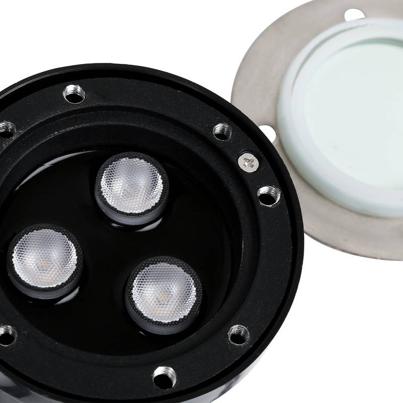3x 3W Bodenleuchte IP67 LED Leuchte Bodeneinbaustrahler Bodenstrahler Boden Warmweiß