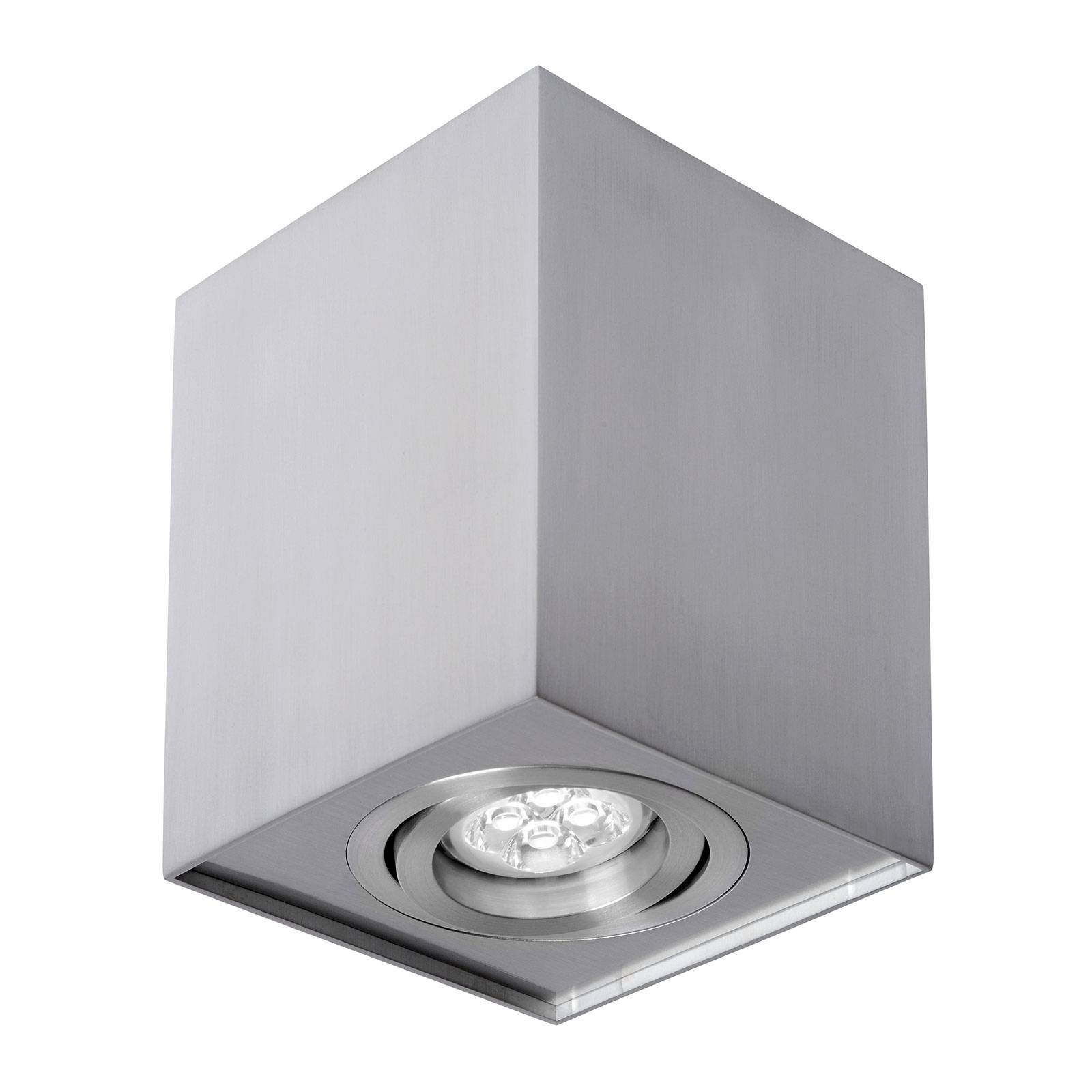 Spectrum LED Chloe GU10 schwenkbar silber Deckenleuchte IP20 downlight max.10W eckig
