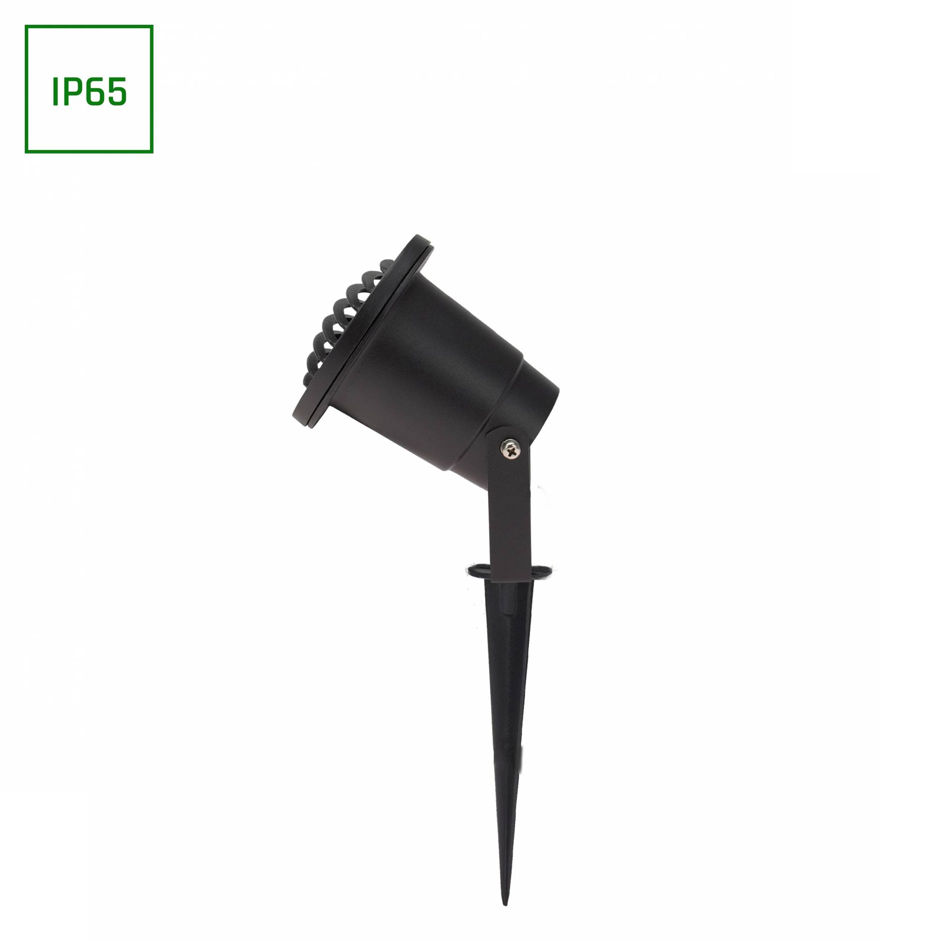 Spectrum LED FLORI GU10 ALU RAY Gartenspot mit Erdspieß IP65 Bodenstrahler max. 6W schwarz