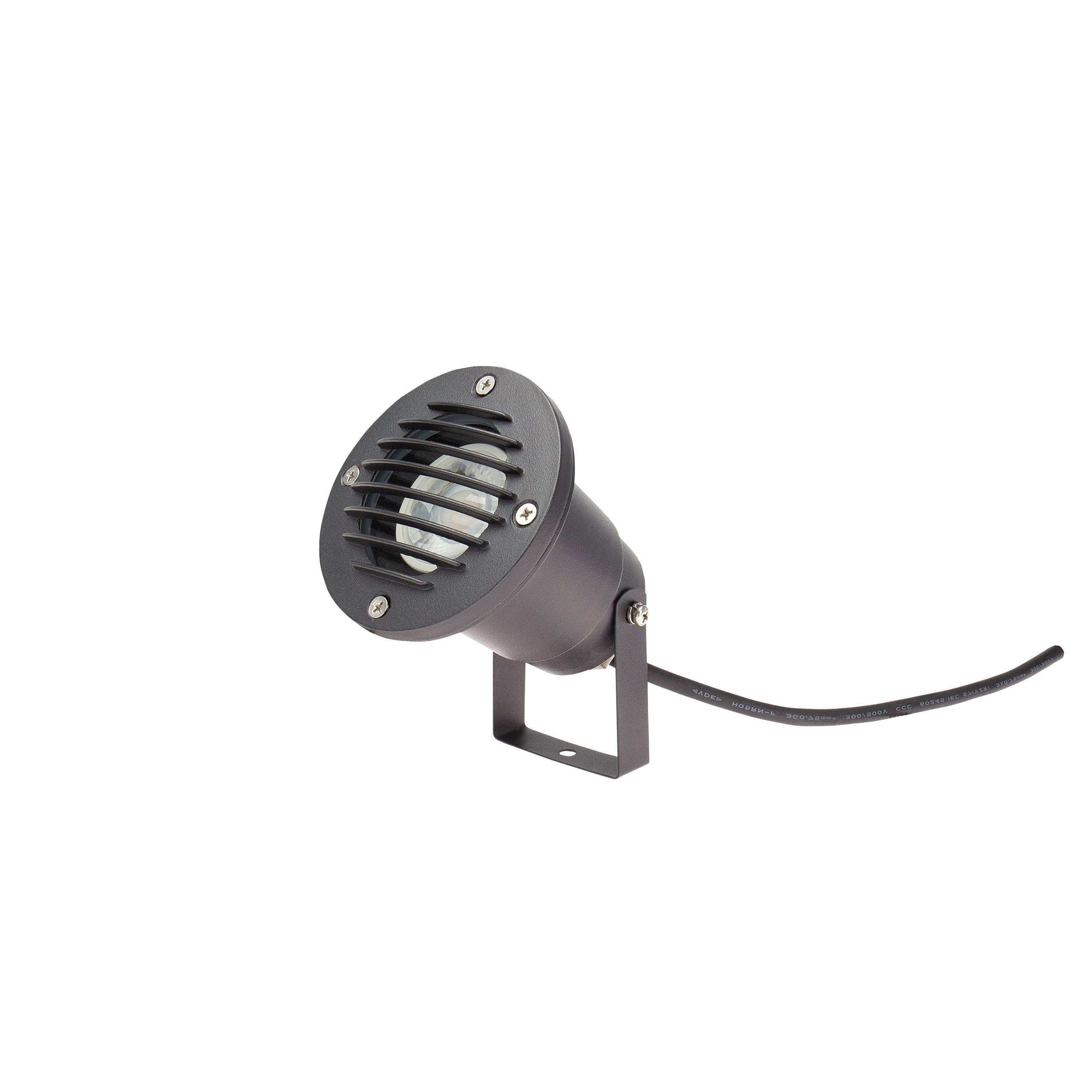 Spectrum LED FLORI GU10 ALU RAY Gartenspot mit Erdspieß IP65 Bodenstrahler max. 6W schwarz