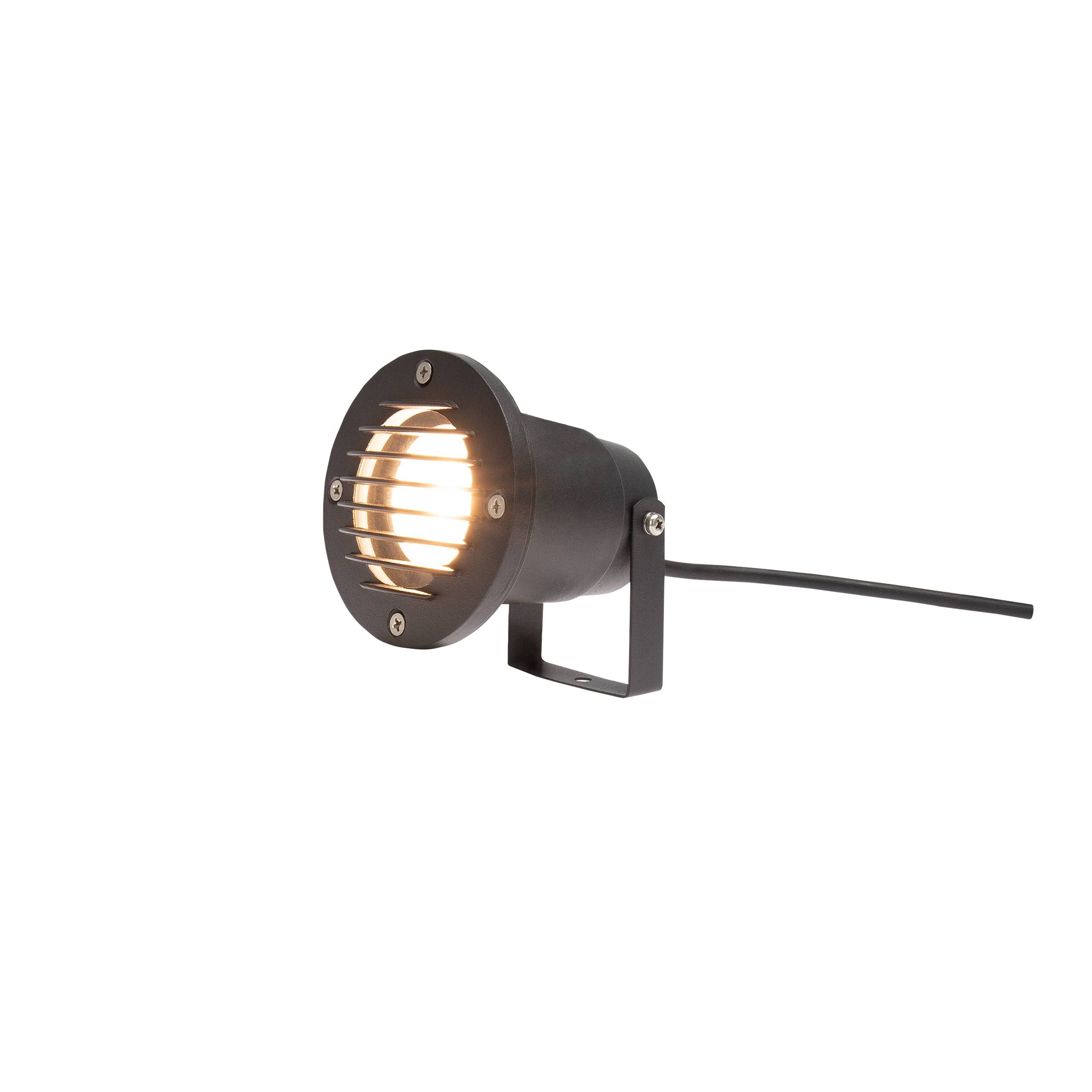 Spectrum LED FLORI GU10 ALU RAY Gartenspot mit Erdspieß IP65 Bodenstrahler max. 6W schwarz