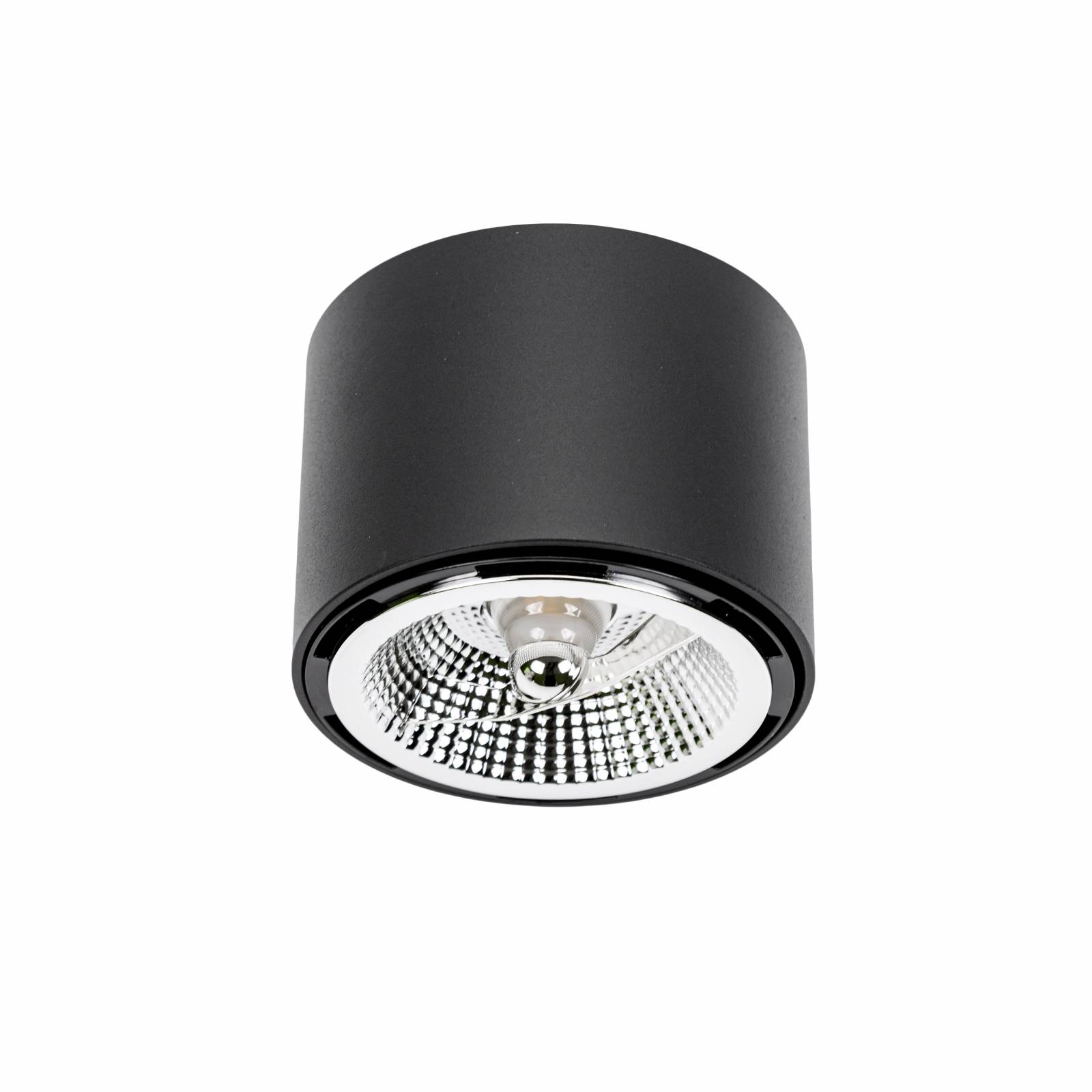 Spectrum LED Chloe AR111 GU10 Aufbauleuchte schwarz Deckenleuchte IP20 max. 50W rund