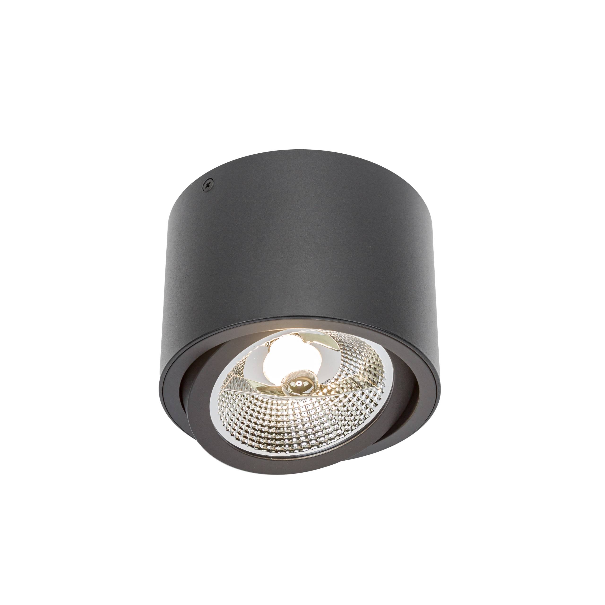 Spectrum LED Chloe AR111 GU10 Aufbauleuchte schwenkbar schwarz Deckenleuchte IP20 max. 35W