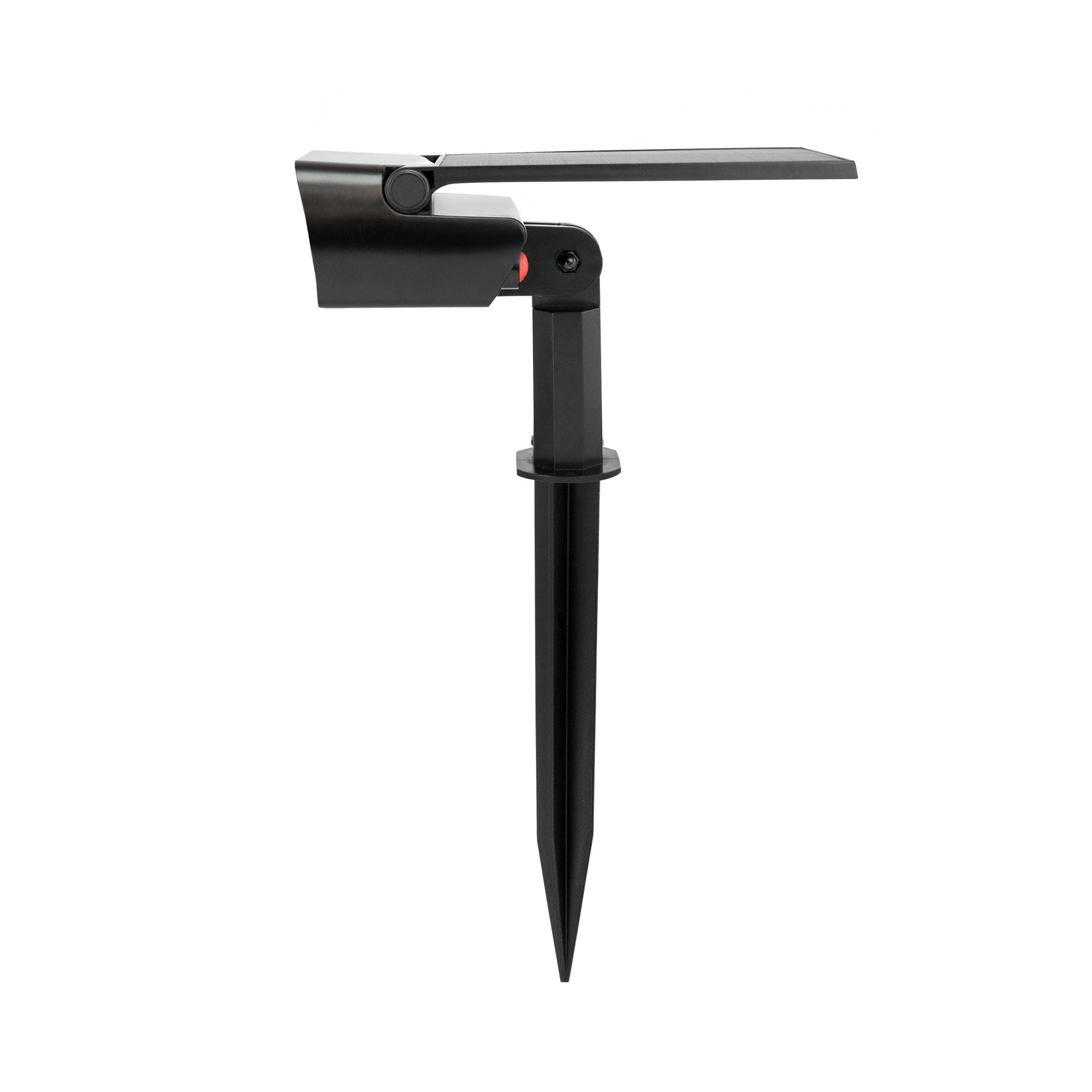 Spectrum LED Solarleuchte OCULUS SOLARIS Gartenspot mit Erdspieß IP65 2W 200lm schwarz CCT