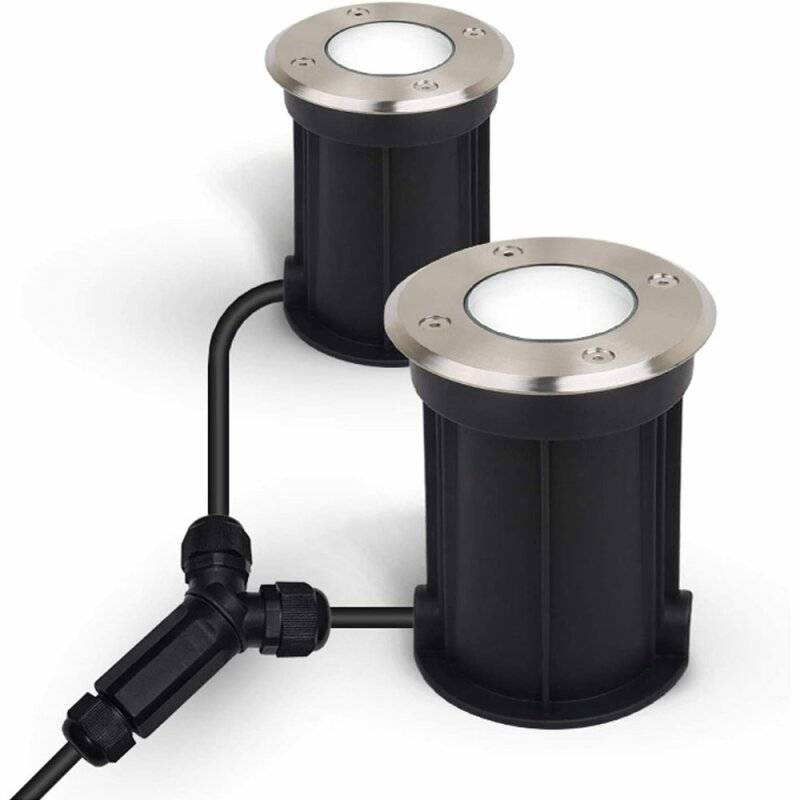 Spectrum LED LUKKA GU10 Edelstahl Gartenspot IP67 Bodenstrahler max. 4W schwarz