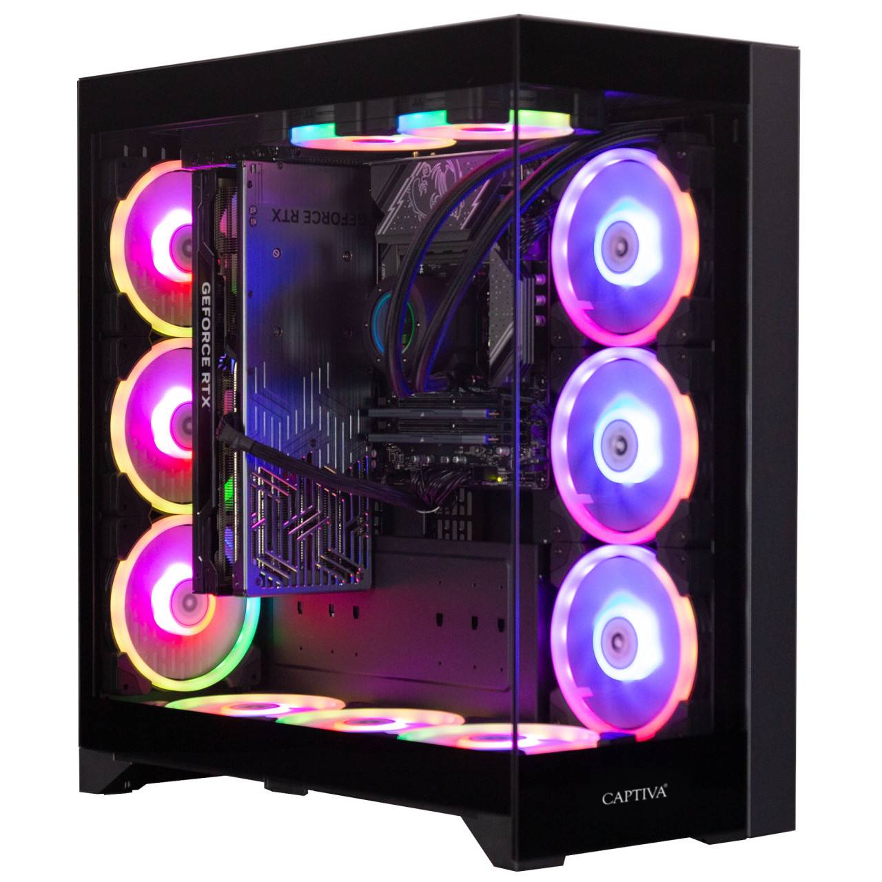 Captiva PC Ultimate Gaming R90-284 (Ryzen 9 9900X3D/RTX5090 32GB GDDR7/SSD 2TB+2TB/128GB/WLAN/Windows 11 Home 64-bit)