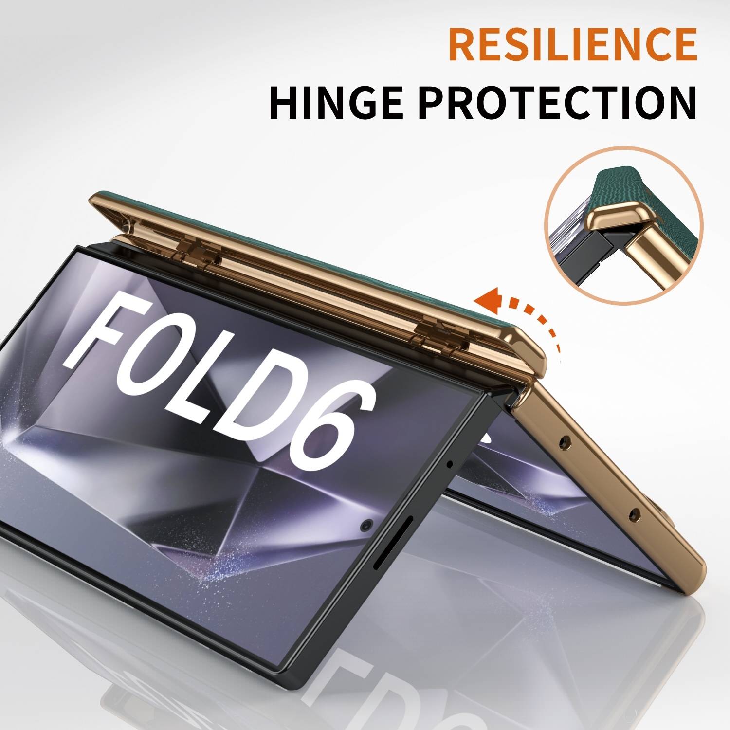 Für Samsung Galaxy Z Fold6 Hülle mit Handschlaufe Halterung Case Grün