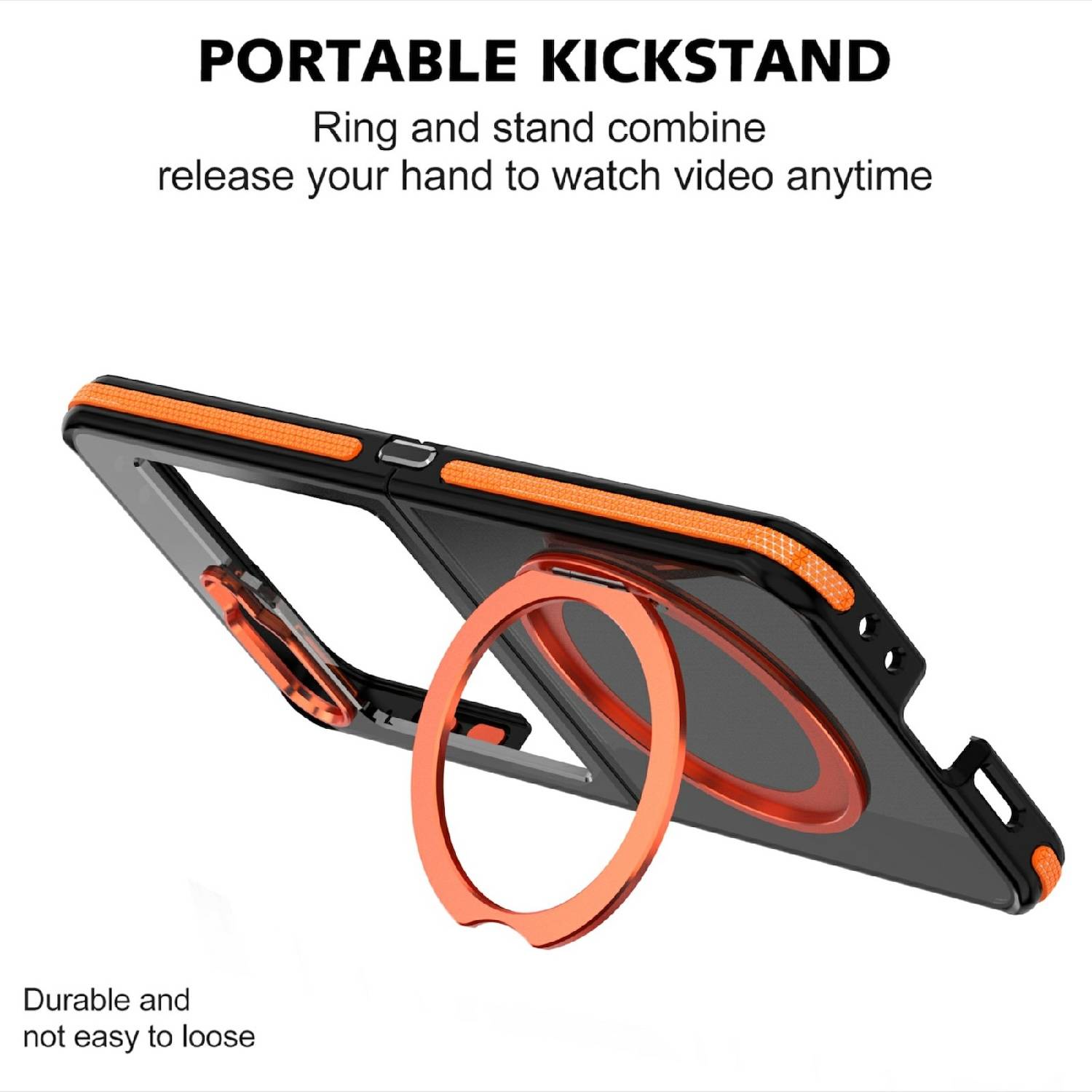 Für Samsung Galaxy Z Flip6 Dual Color Skin Feel 360 Ring Hülle Grau