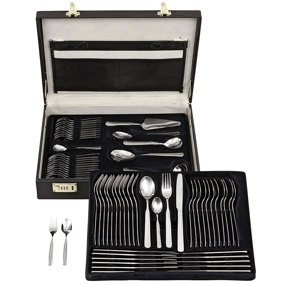 Gräwe Besteckset Besteckkoffer 68-teilig aus Edelstahl 12 Personen Besteck
