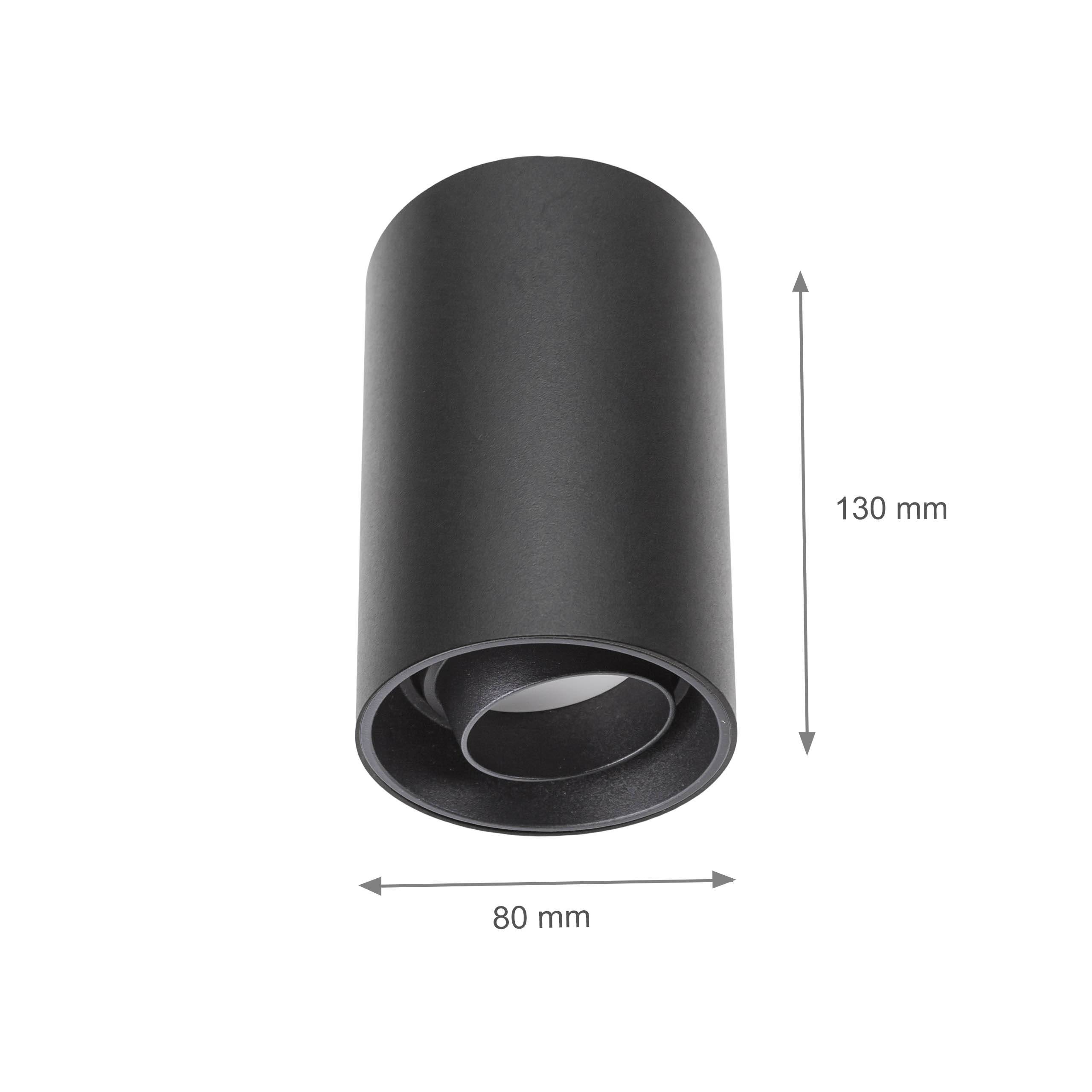 Spectrum LED Chloe Spot GU10 schwenkbar schwarz Deckenleuchte IP20 max. 50W rund