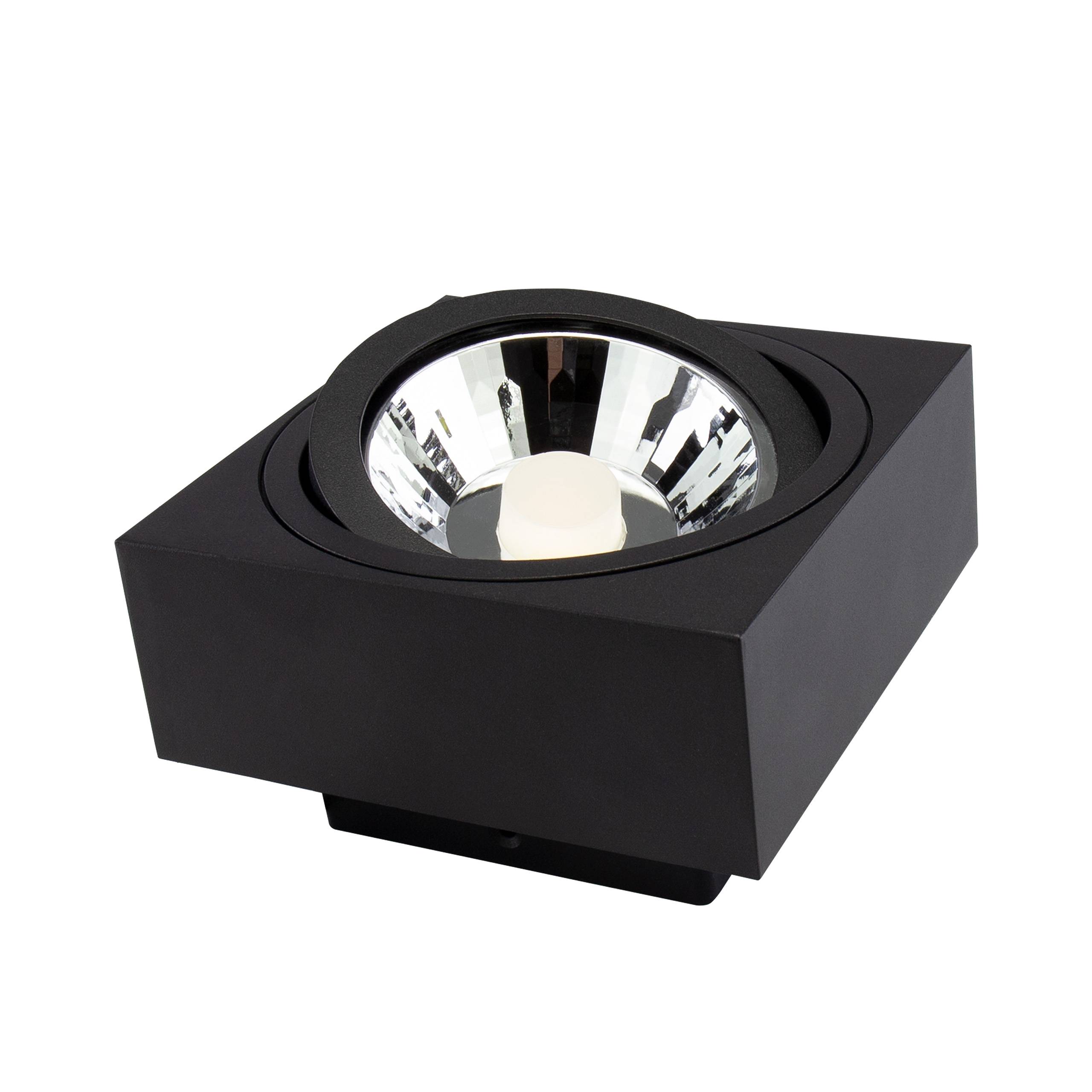 Spectrum LED Mirora GU10 AR111 schwenkbar schwarz Deckenleuchte max.250V IP20 max.35W eckig