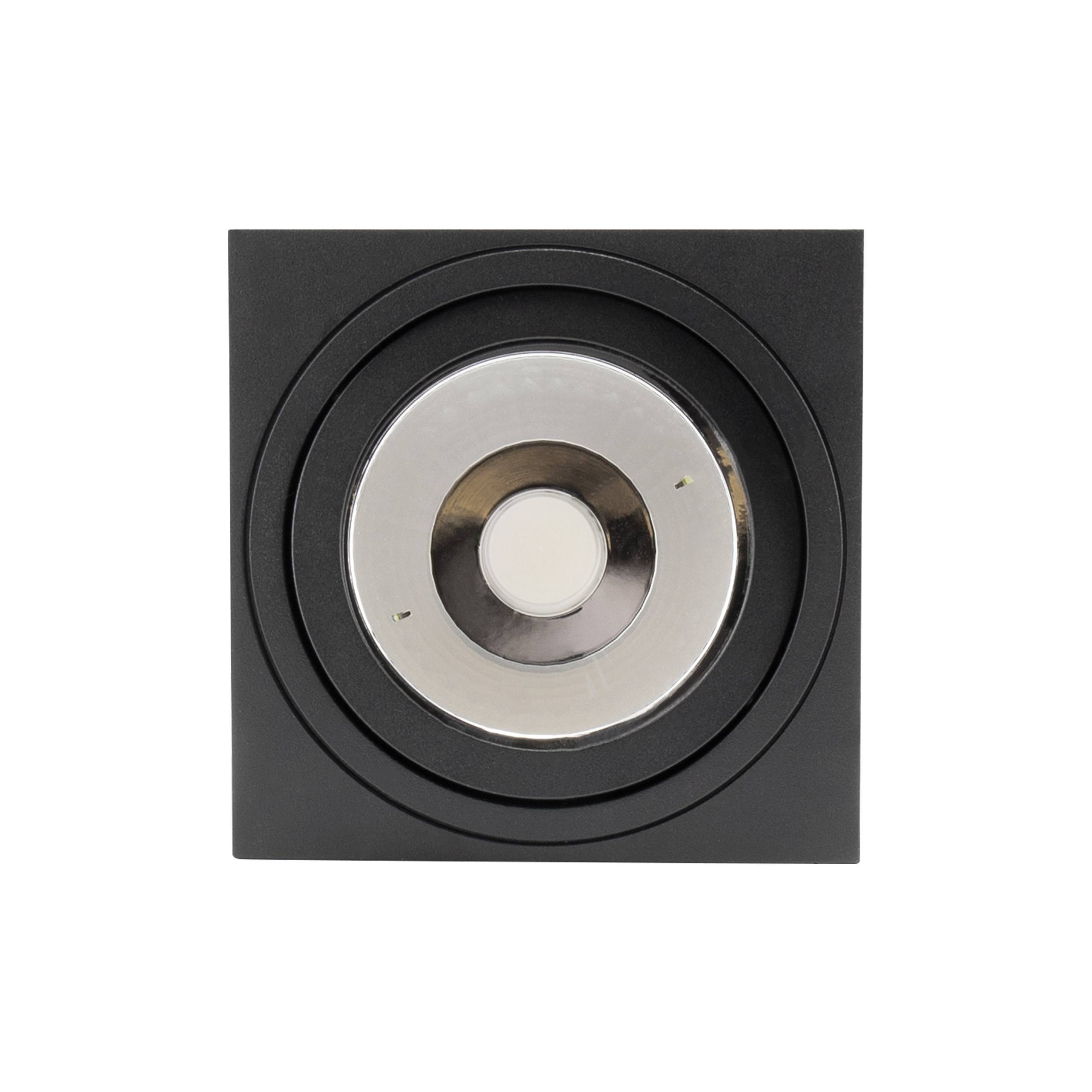 Spectrum LED Mirora GU10 AR111 schwenkbar schwarz Deckenleuchte max.250V IP20 max.35W eckig