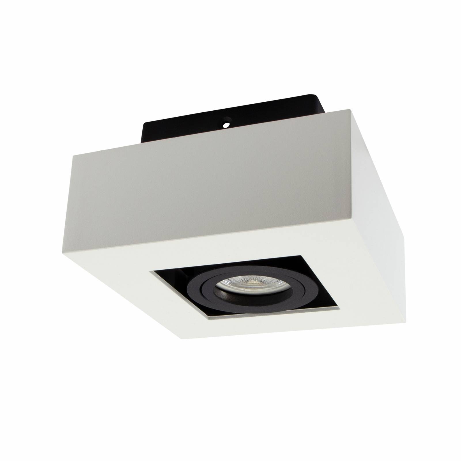 Spectrum LED Mirora GU10 schwarz & weiß Deckenleuchte schwenkbar IP20 max. 35W eckig