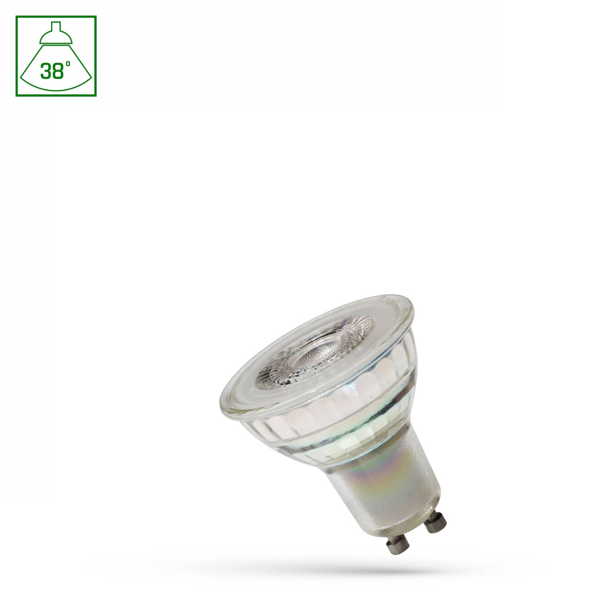 Spectrum LED Premium GU10 3,5W = 45W 38° Reflektor 265lm Glas 230V Warmweiß 3000K
