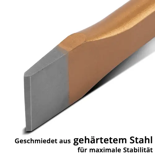 STAHLWERK Flachmeißel 4er Set Gold Handmeißel aus gehärtetem Stahl STAHLWERK Flachmeißel 4er Set Gold Handmeißel aus gehärtetem Stahl