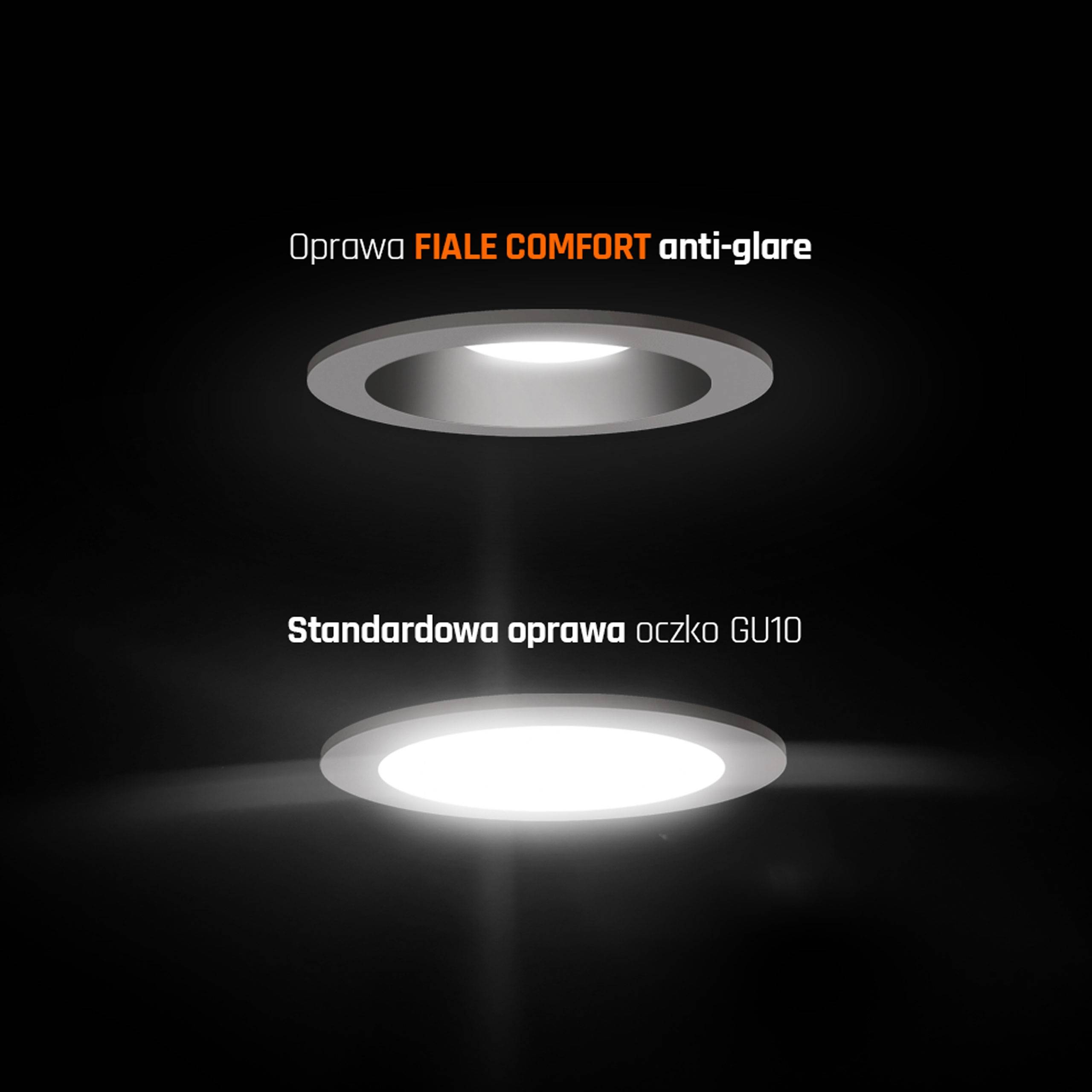Spectrum LED FIALE GU10 Einbaustrahler Downlight IP20 max.10W schwenkbar blendfrei weiß