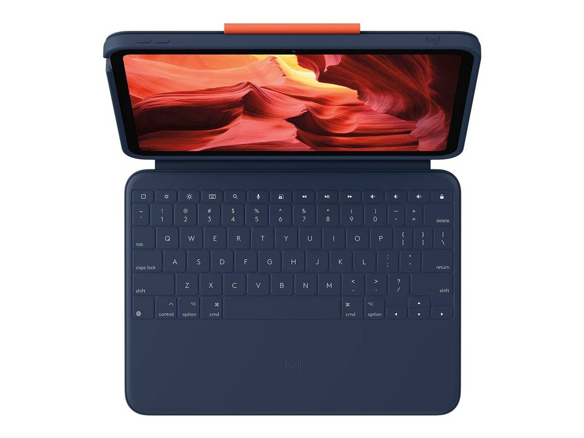 Logitech Rugged Combo 4 - Tastatur und Foliohülle - Apple Smart connector - Classic Blue - für Apple 10.9-inch iPad (10.