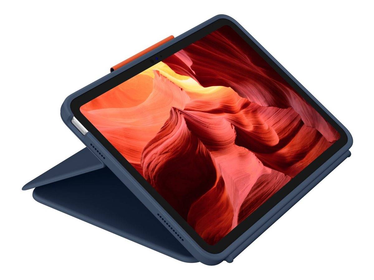 Logitech Rugged Combo 4 - Tastatur und Foliohülle - Apple Smart connector - Classic Blue - für Apple 10.9-inch iPad (10.