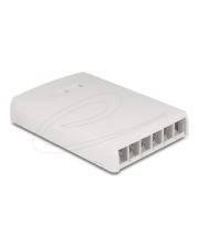 Delock Keystone Leergehäuse Aufputz 6 Port für Glasfaser und Netzwerk weiß LWL Weiß