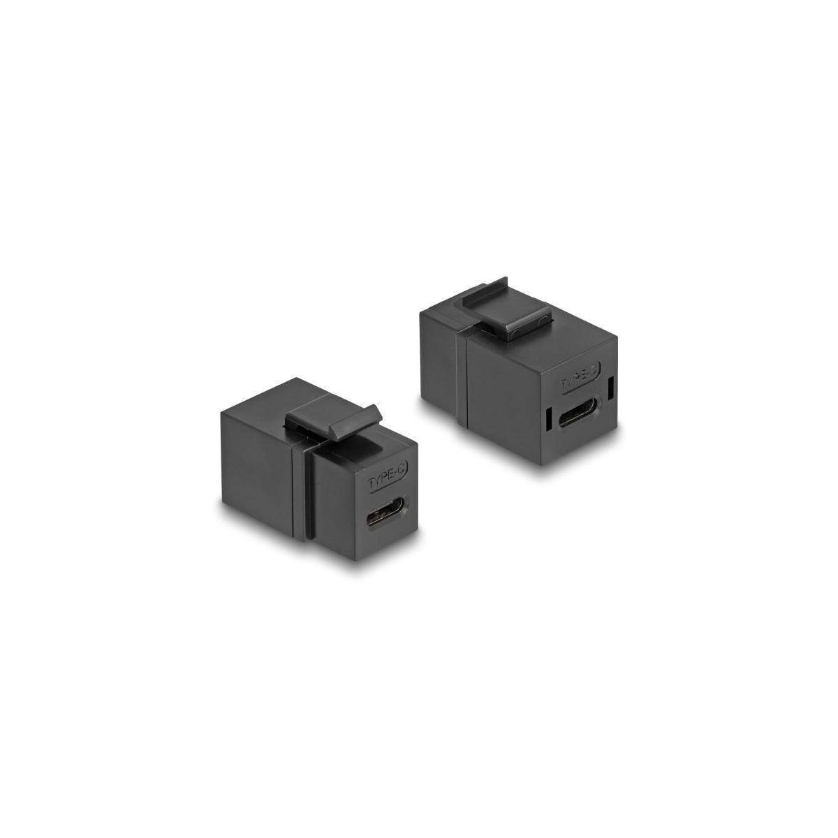 87950 - Delock Keystone Modul USB 2.0 Type-C Buchse zu Buchse schwarz