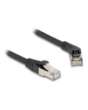 Delock RJ45 Netzwerkkabel Cat.6A S/FTP Stecker 45 grad nach rechts gewinkelt zu Netzwerk CAT 6a SFTP 1 m