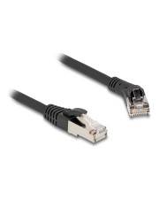 Delock RJ45 Netzwerkkabel Cat.8.1 S/FTP Stecker 45° nach rechts gewinkelt zu gerade CAT 8 FTP SFTP