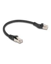 Delock RJ45 Netzwerkkabel Cat.8.1 S/FTP Stecker 45° nach links gewinkelt zu gerade CAT 8 FTP SFTP