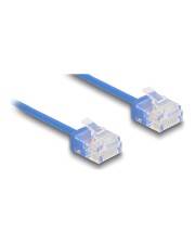 Delock RJ45 Netzwerkkabel Cat.6 UTP Ultra Slim 5 m blau mit kurzen Steckern CAT 6 5 m Blau
