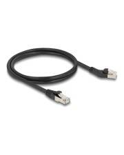 Delock RJ45 Netzwerkkabel Cat.6A S/FTP Stecker 45° nach links gewinkelt zu gerade 1 CAT 6a FTP SFTP