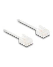 Delock RJ45 Netzwerkkabel Cat.6 UTP Ultra Slim 5 m weiß mit kurzen Steckern CAT 6 5 m Weiß
