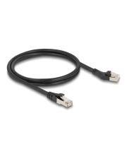 Delock RJ45 Netzwerkkabel Cat.8.1 S/FTP Stecker 45° nach links gewinkelt zu gerade CAT 8 FTP SFTP