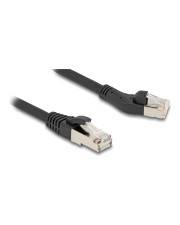 Delock RJ45 Netzwerkkabel Cat.8.1 S/FTP Stecker 45° nach links gewinkelt zu gerade CAT 8 FTP SFTP