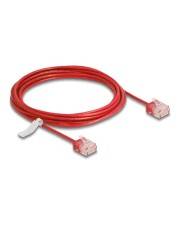 Delock RJ45 Netzwerkkabel Cat.6 UTP Ultra Slim 3 m rot mit kurzen Steckern CAT 6 3 m Rot