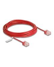 Delock RJ45 Netzwerkkabel Cat.6 UTP Ultra Slim 5 m rot mit kurzen Steckern CAT 6 5 m Rot