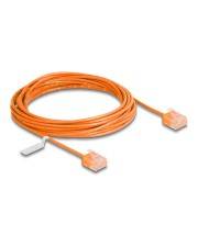 Delock RJ45 Netzwerkkabel Cat.6 UTP Ultra Slim 5 m orange mit kurzen Steckern CAT 6 5 m Orange