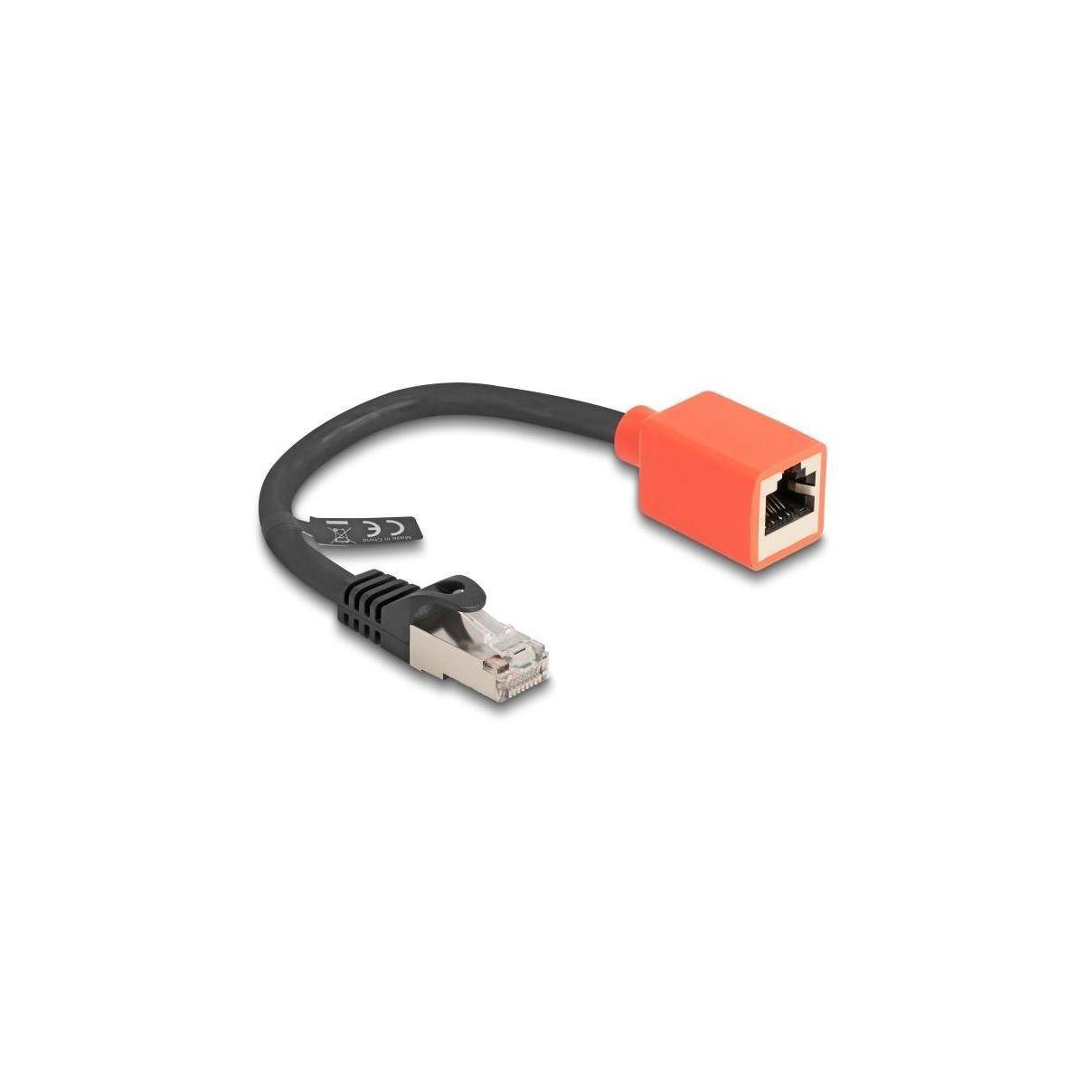 Delock RJ45 Geräteschutz Adapter Cat.6A SFTP 20 cm (Break Away Adapter)