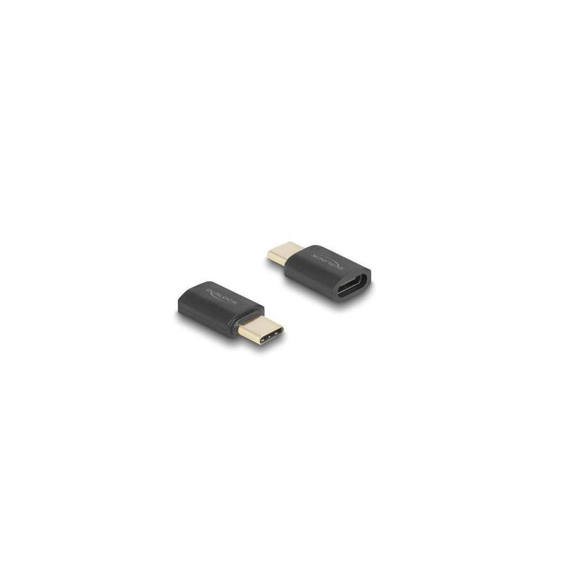 Delock USB-Adapter - 24 pin USB-C (M) zu 24 pin USB-C (W) - Thunderbolt 4 - 48 V