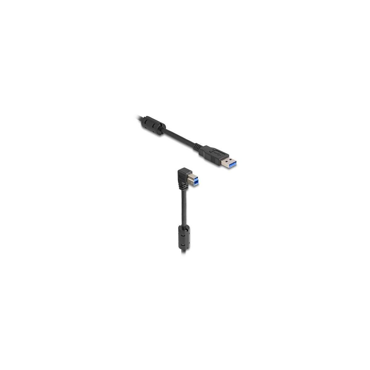 81112 - USB 5 Gbps Kabel Typ-A Stecker zu Typ-B Stecker 90 unten gewinkelt 1 m